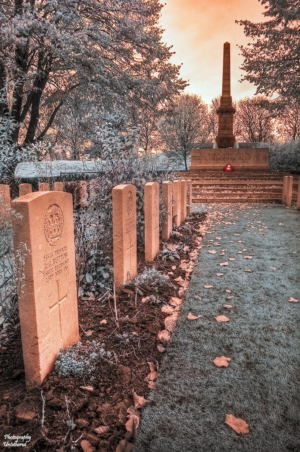 Memorial to the 49th West Riding Division. Essex Farm, Ypres.
